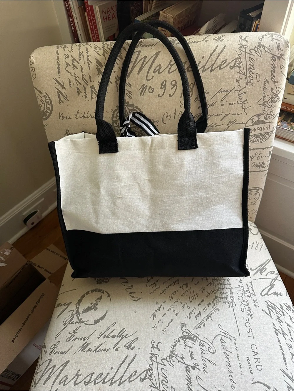 1975 No. 50 Vintage Black & White Tote Bag